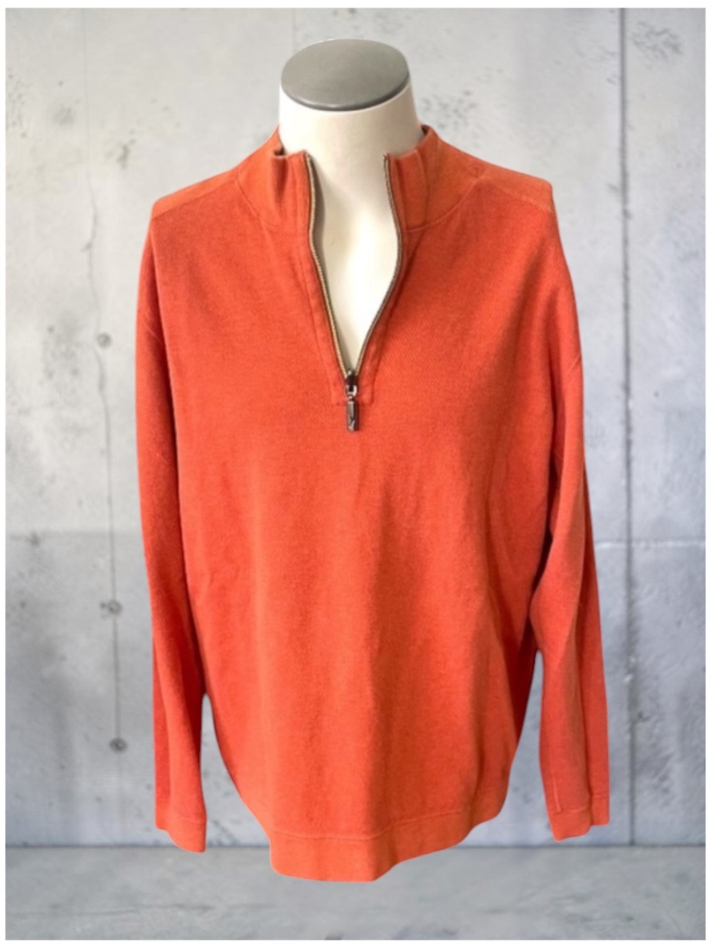 TOMMY BAHAMA REVERSIBLE 2 IN ONE HALF ZIP SWEATSHIRT SIZE LARGE